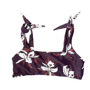 Mikoh Purple Floral Bikini Top NWT large